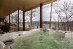 Sit In the Hot Tub and Enjoy Lake Views
